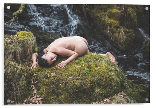 Hiraeth 021 Valentina L'Abbate - Landscape Art Nude  Acrylic by Henry Clayton