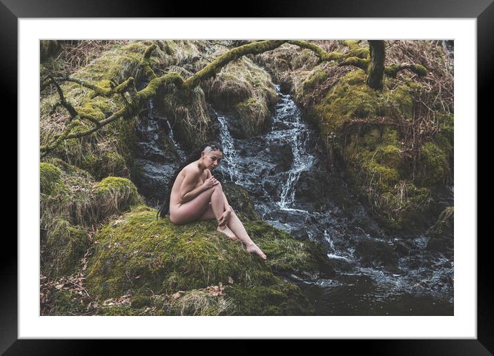 Hiraeth 025 Valentina L'Abbate - Landscape Art Nude  Framed Mounted Print by Henry Clayton