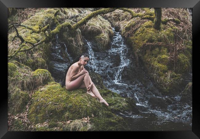 Hiraeth 025 Valentina L'Abbate - Landscape Art Nude  Framed Print by Henry Clayton