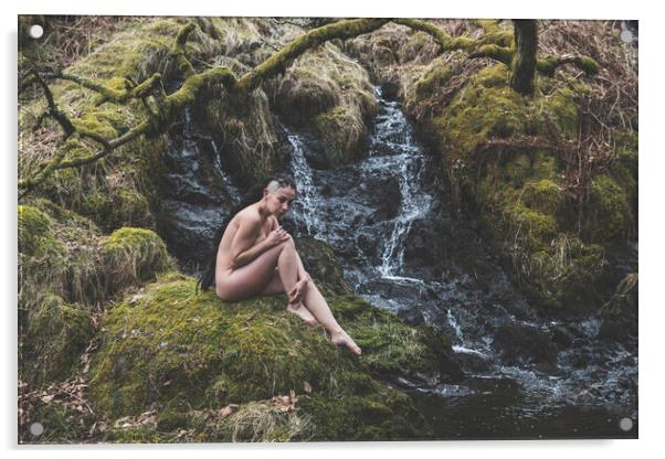 Hiraeth 025 Valentina L'Abbate - Landscape Art Nude  Acrylic by Henry Clayton