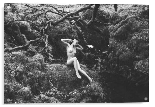 Hiraeth 027 Valentina L'Abbate - Landscape Art Nude  Acrylic by Henry Clayton