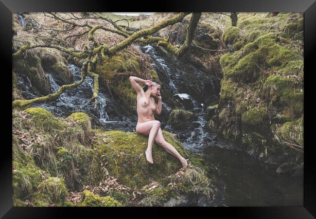 Hiraeth 026 Valentina L'Abbate - Landscape Art Nude  Framed Print by Henry Clayton
