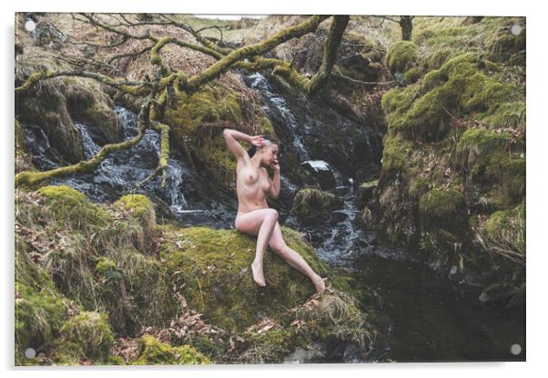 Hiraeth 026 Valentina L'Abbate - Landscape Art Nude  Acrylic by Henry Clayton