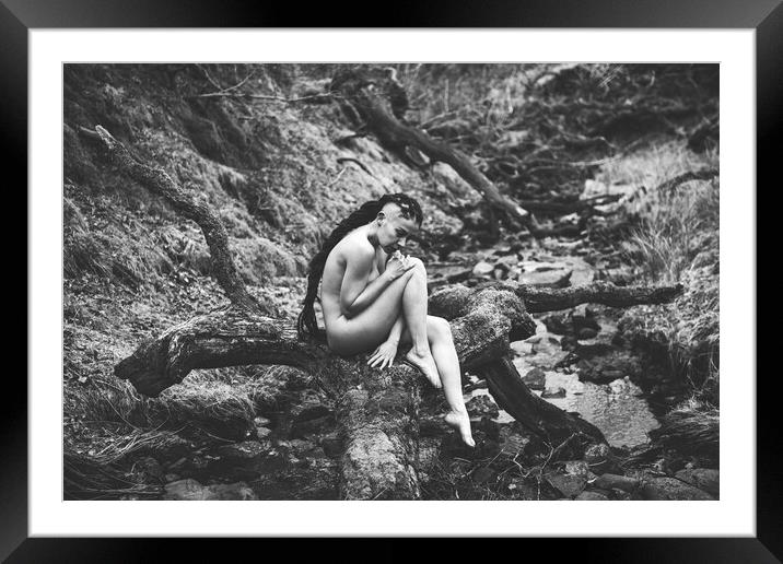 Hiraeth 029 Valentina L'Abbate - Landscape Art Nude  Framed Mounted Print by Henry Clayton