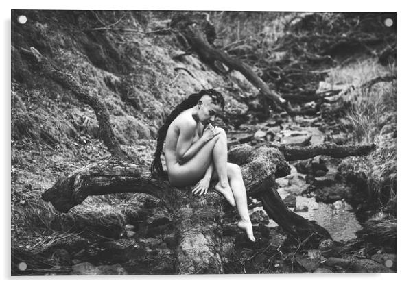 Hiraeth 029 Valentina L'Abbate - Landscape Art Nude  Acrylic by Henry Clayton