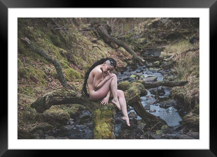 Hiraeth 028 Valentina L'Abbate - Landscape Art Nude  Framed Mounted Print by Henry Clayton