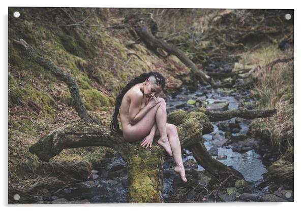 Hiraeth 028 Valentina L'Abbate - Landscape Art Nude  Acrylic by Henry Clayton