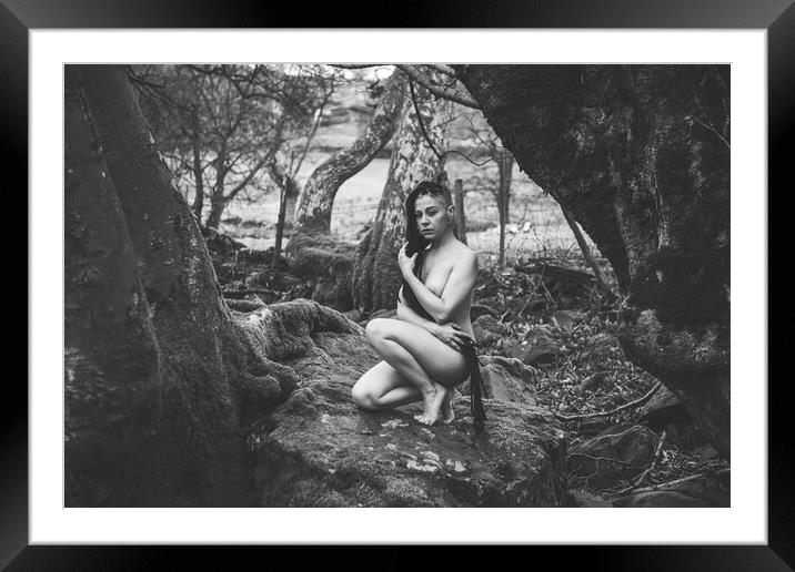 Hiraeth 041 Valentina L'Abbate - Landscape Art Nude  Framed Mounted Print by Henry Clayton