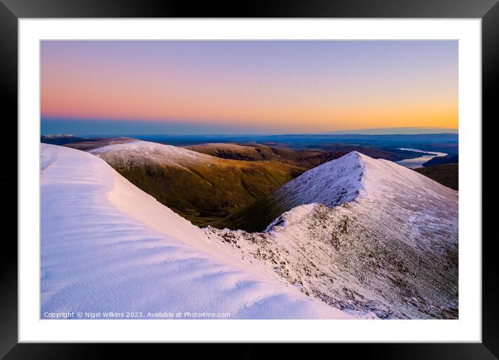 Lake District Winter Colours Framed Mounted Print by Nigel Wilkins