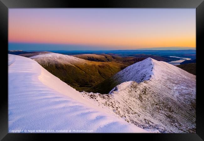 Lake District Winter Colours Framed Print by Nigel Wilkins