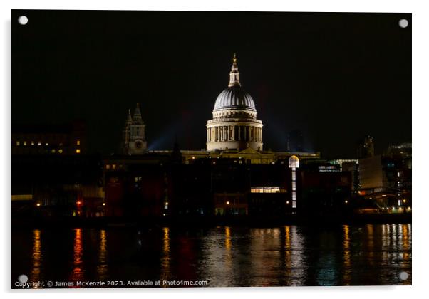 St Pauls Cathedral  Acrylic by James McKenzie