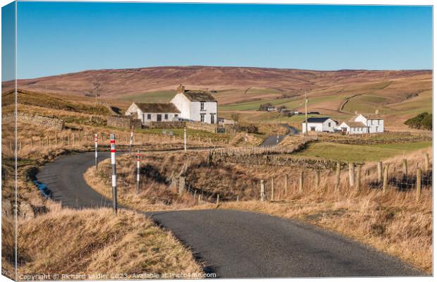 Honey Pot Cottage and Unthank Farm, Harwood, Teesd Canvas Print by Richard Laidler