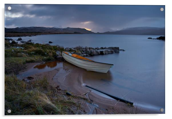 Small  boat at loch edge Acrylic by JC studios LRPS ARPS