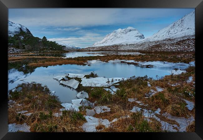Winter view in Torridon the Highlands of Scotland  Framed Print by JC studios LRPS ARPS