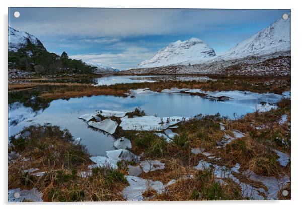 Winter view in Torridon the Highlands of Scotland  Acrylic by JC studios LRPS ARPS