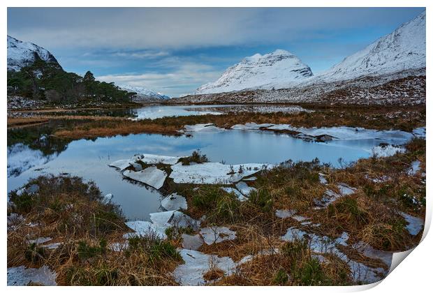 Winter view in Torridon the Highlands of Scotland  Print by JC studios LRPS ARPS