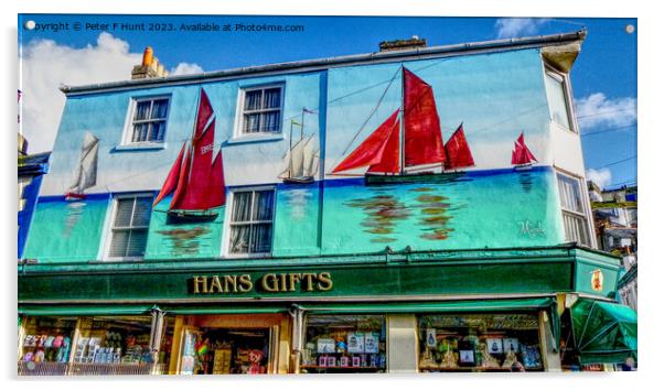 Brixham Wall Mural Acrylic by Peter F Hunt