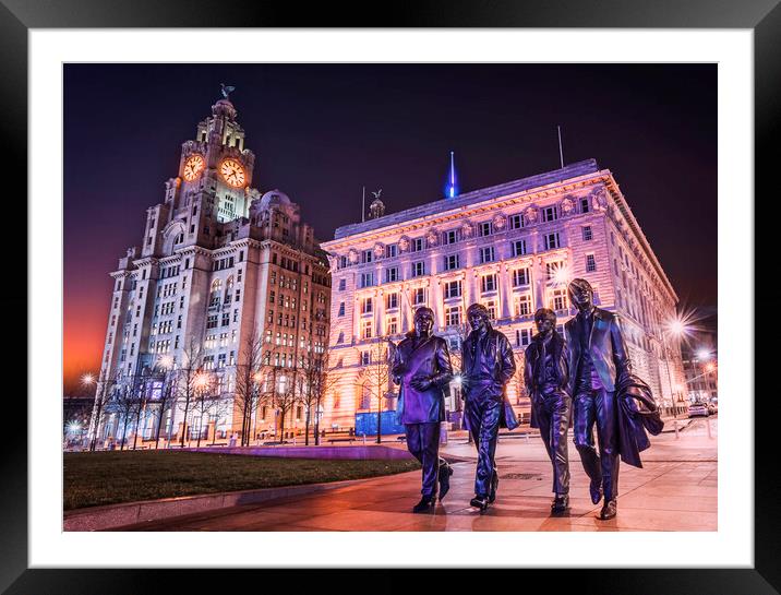 Liver building Liverpool Framed Mounted Print by Kevin Elias