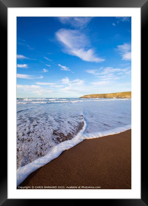 Waves On The Shore Framed Mounted Print by CHRIS BARNARD