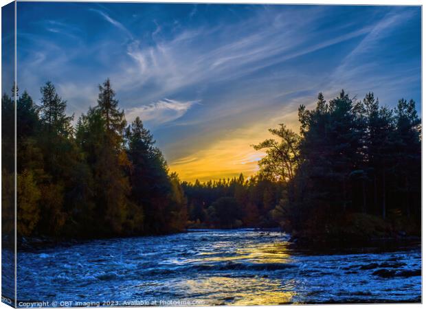 River Spey Last Glimpse Upper Speyside Highland Scotland Canvas Print by OBT imaging