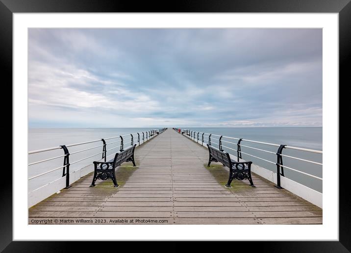 Early morning on the pier at Saltburn-by-the-sea Framed Mounted Print by Martin Williams