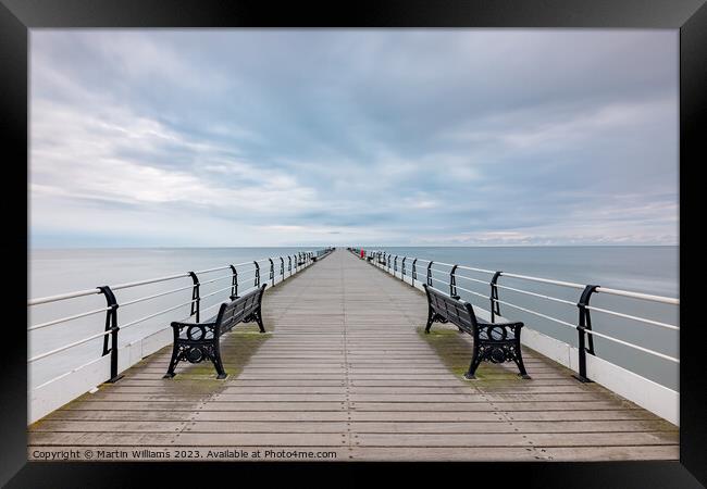 Early morning on the pier at Saltburn-by-the-sea Framed Print by Martin Williams