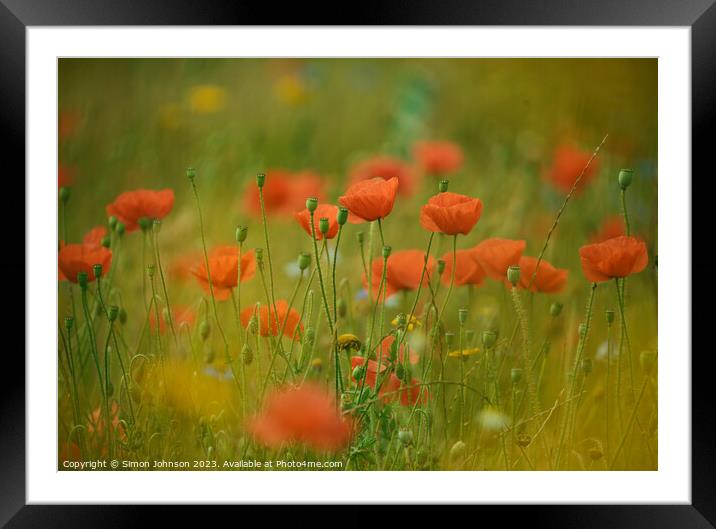 Outdoor field Framed Mounted Print by Simon Johnson