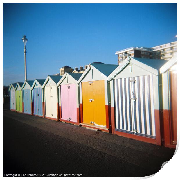 Beach Huts, Brighton Print by Lee Osborne