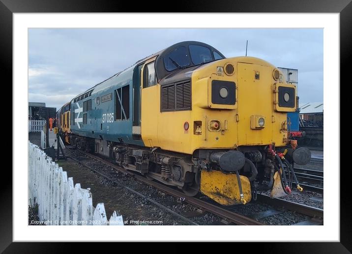 British Rail Class 37, Bo'ness - Inverness TMD Framed Mounted Print by Lee Osborne