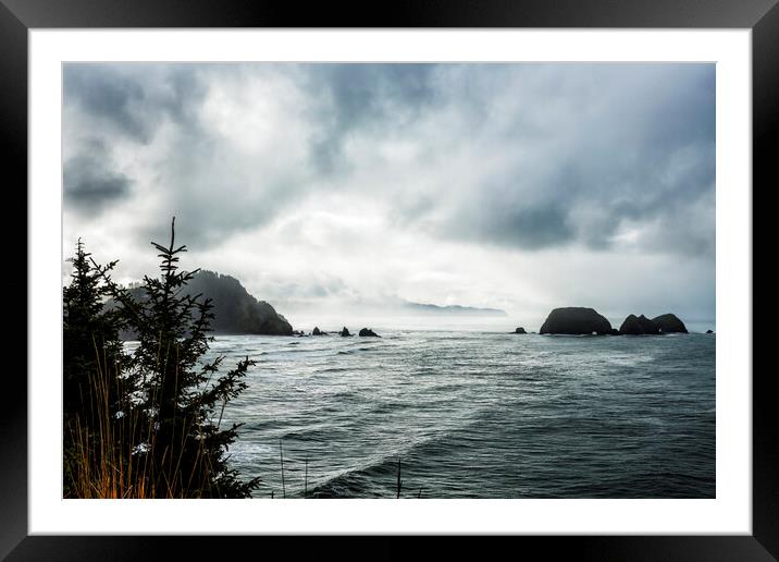 Through the Clouds Framed Mounted Print by Belinda Greb