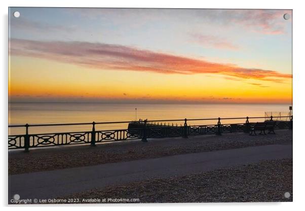 Brighton Beach Sunset Acrylic by Lee Osborne