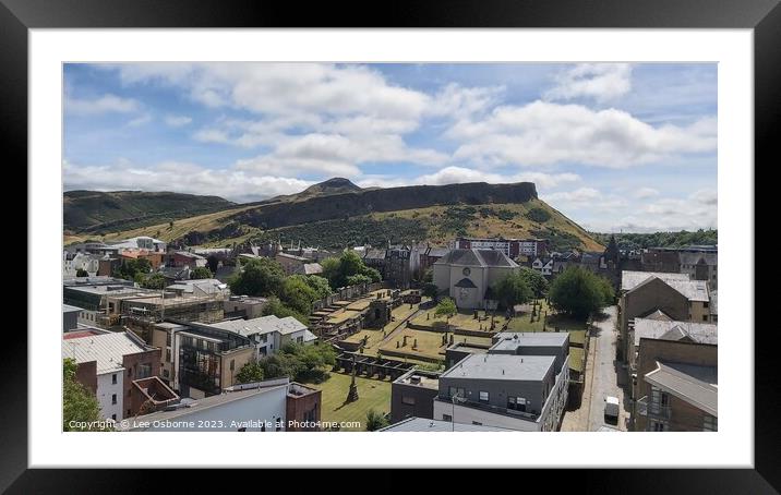 Arthur's Seat from Calton Hill, Edinburgh Framed Mounted Print by Lee Osborne