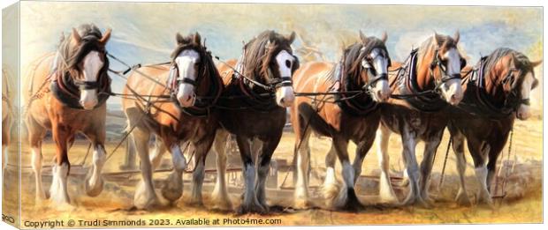  On The Plough Canvas Print by Trudi Simmonds