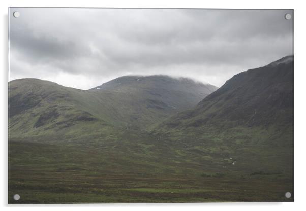 Landscapes Photography of Glencoe region of Scotland, UK. Acrylic by Henry Clayton