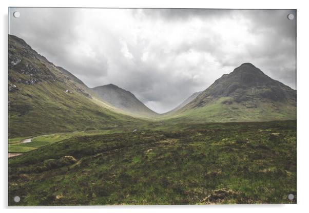 Landscapes Photography of Glencoe region of Scotland, UK. Acrylic by Henry Clayton