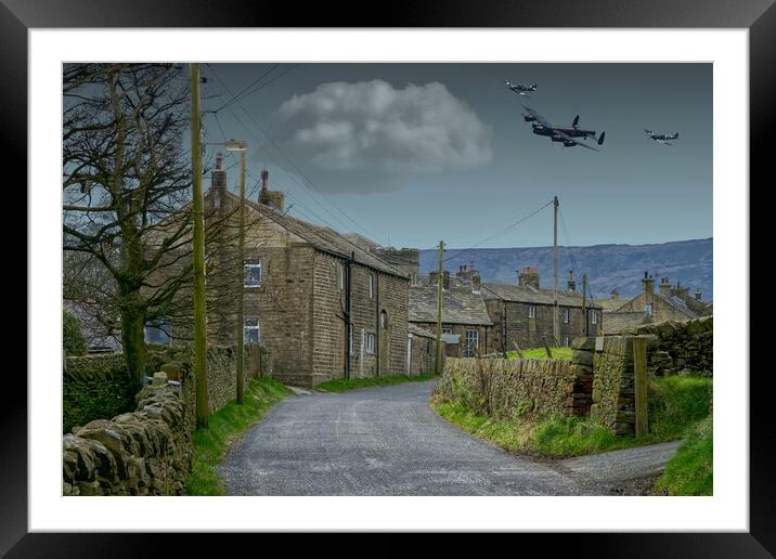 Holmeward Bound Lancaster Bomber Framed Mounted Print by Alison Chambers