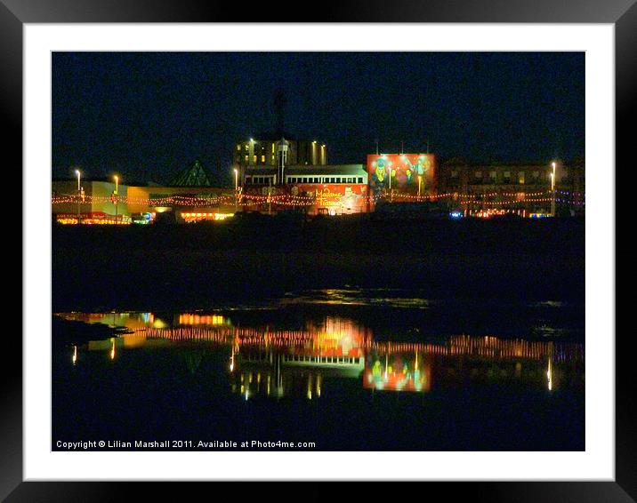 Blackpool Illuminations. Framed Mounted Print by Lilian Marshall