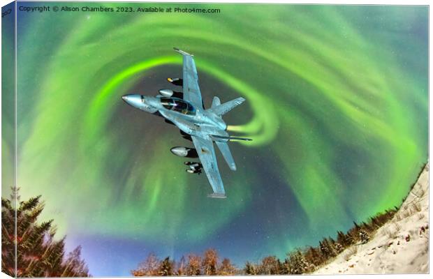 F18 Hornet  Canvas Print by Alison Chambers