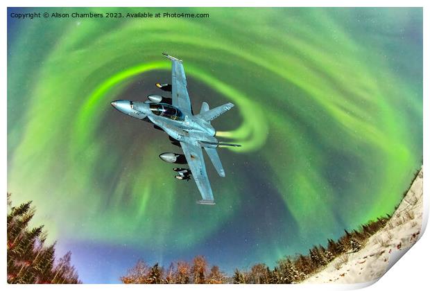 F18 Hornet  Print by Alison Chambers