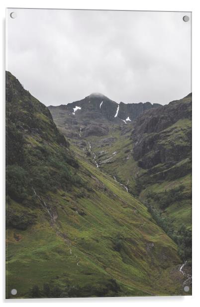 Landscapes Photography of Glencoe region of Scotland, UK. Acrylic by Henry Clayton