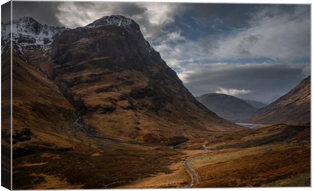 Looking down Glencoe, Scotland Canvas Print by Clive Ashton