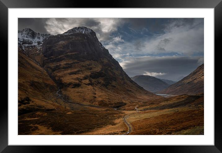 Looking down Glencoe, Scotland Framed Mounted Print by Clive Ashton