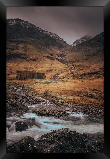 Glencoe in Winter Framed Print by Clive Ashton