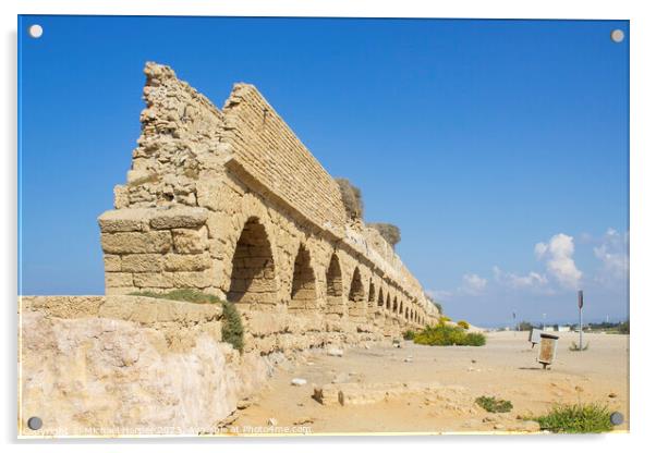 A section of the magnificent ancient Roman aquaduct, where it cr Acrylic by Michael Harper