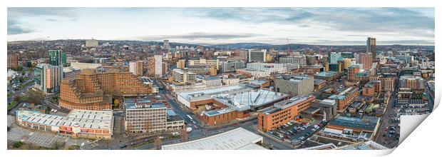 Sheffield Skyline A Different View Print by Apollo Aerial Photography