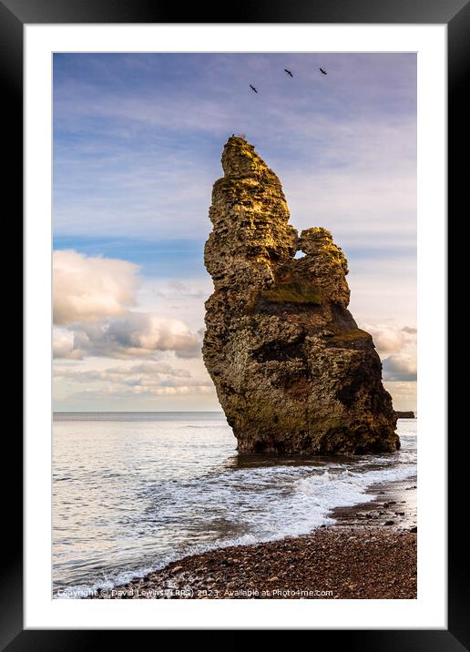 Liddle Sea Stack Chemical Beach Framed Mounted Print by David Lewins (LRPS)