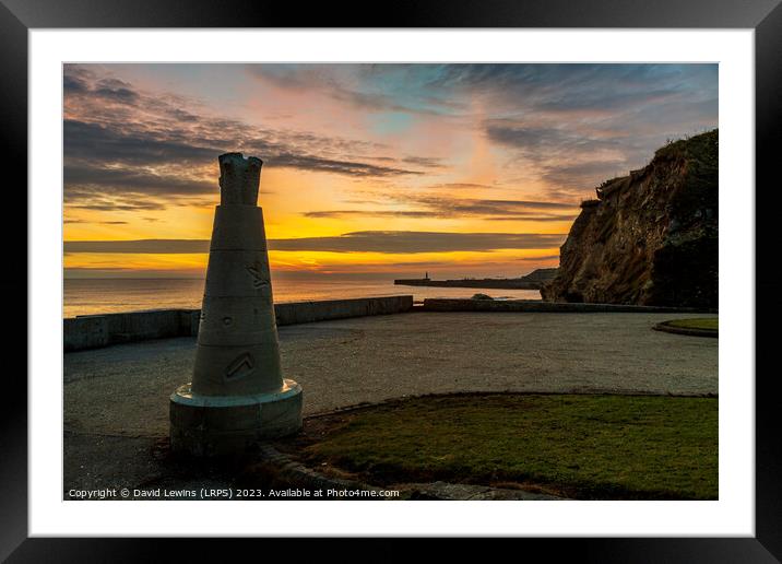 Seaham Harbour Beach Framed Mounted Print by David Lewins (LRPS)
