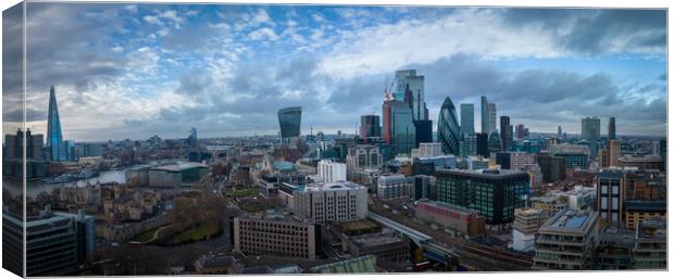 City of London from above   Canvas Print by Erik Lattwein