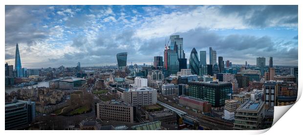 City of London from above   Print by Erik Lattwein