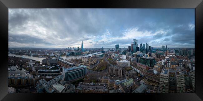 City of London from above  Framed Print by Erik Lattwein